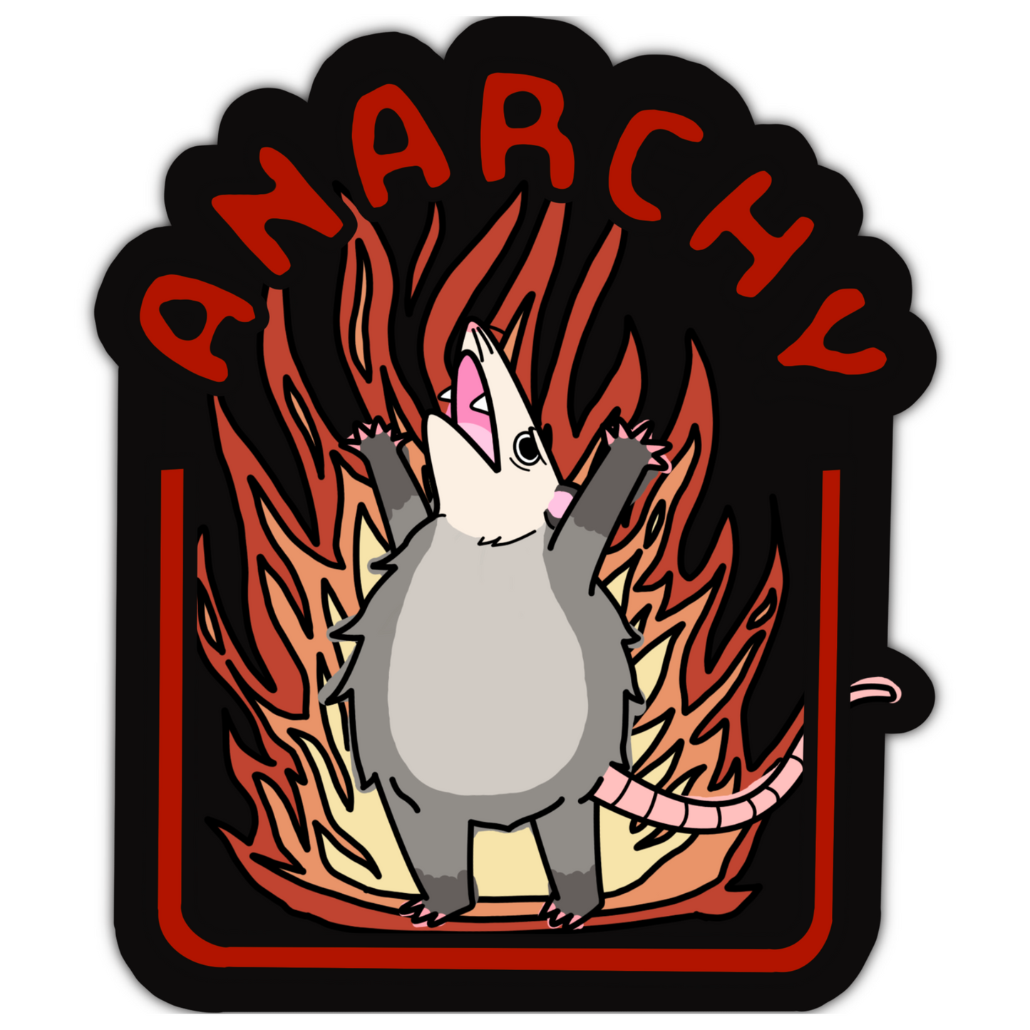 Anarchy Opossum Sticker