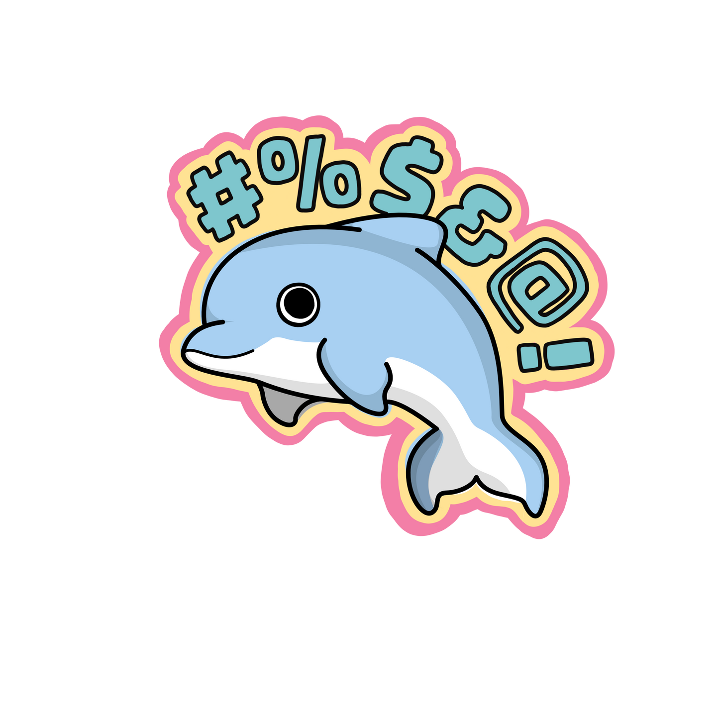 Cussing Dolphin- Magnet