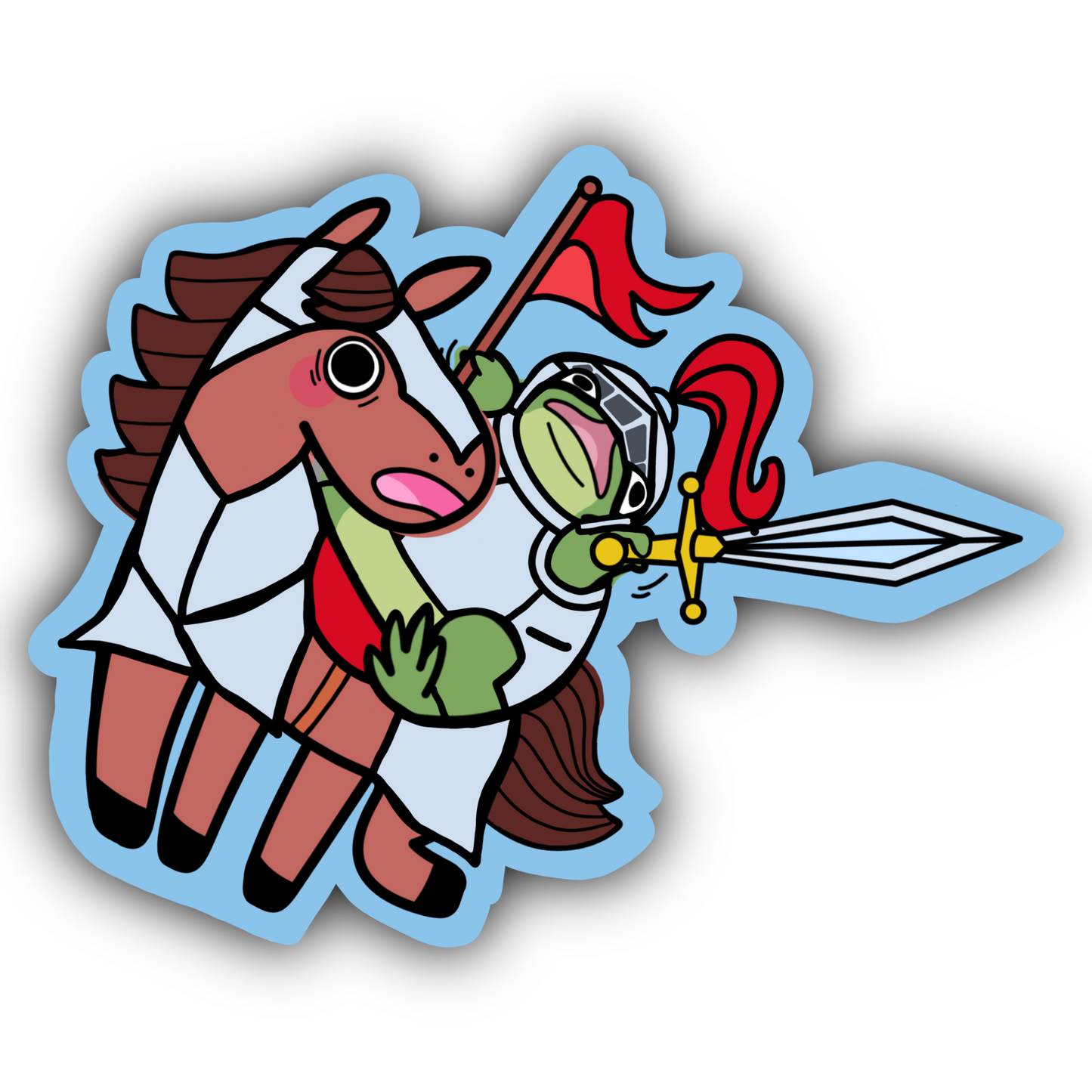 Frog Knight Sticker
