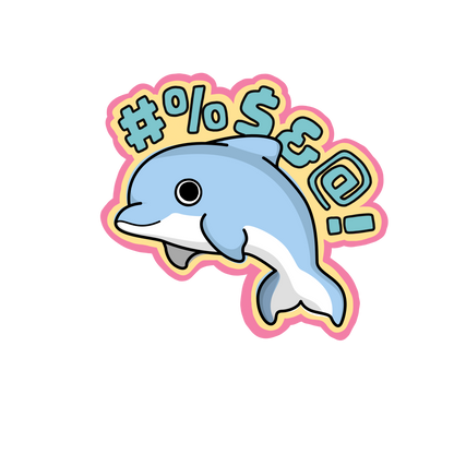 Cussing Dolphin- Magnet