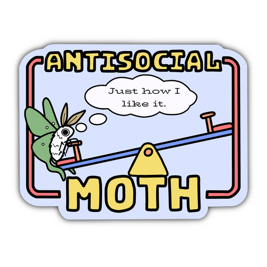 Antisocial Moth Sticker