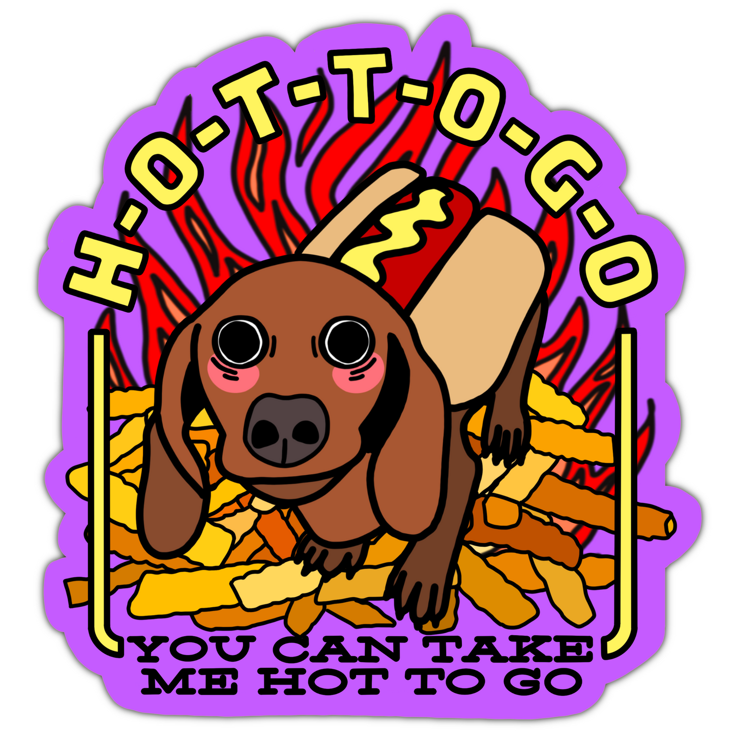Hot to Go Sticker