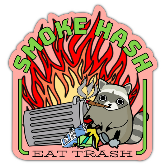Smoke Hash Eat Trash Sticker
