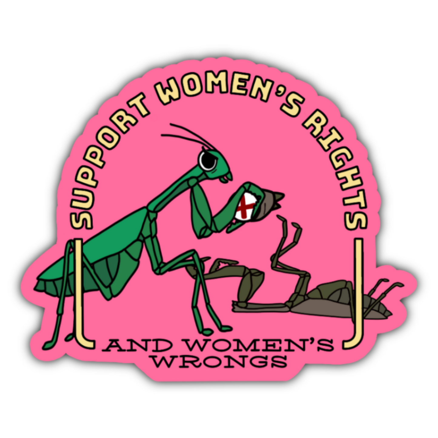 Support Women’s Rights and Wrongs Sticker