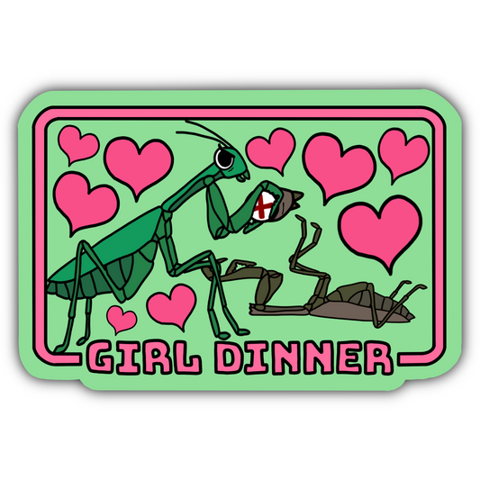 Girl Dinner Sticker