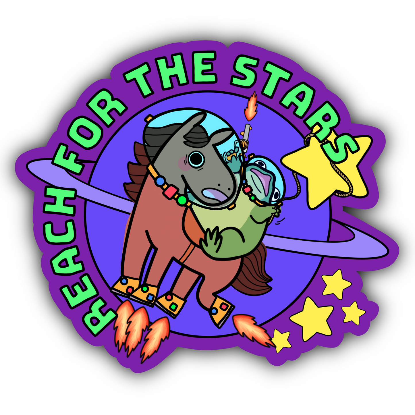 Reach for the Stars Sticker