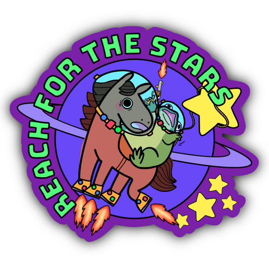 Reach for the Stars Sticker