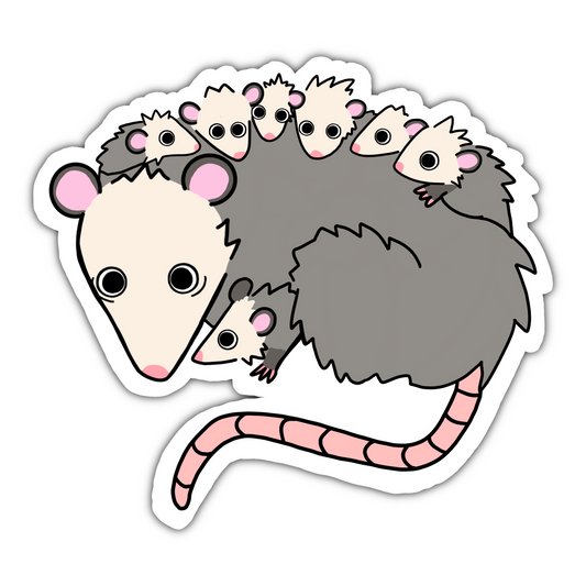 Opossum Mom Sticker