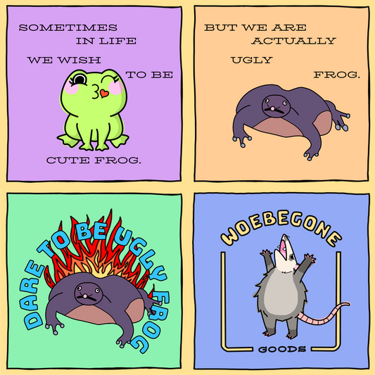 Dare to be Ugly Frog Comic Sticker Pack