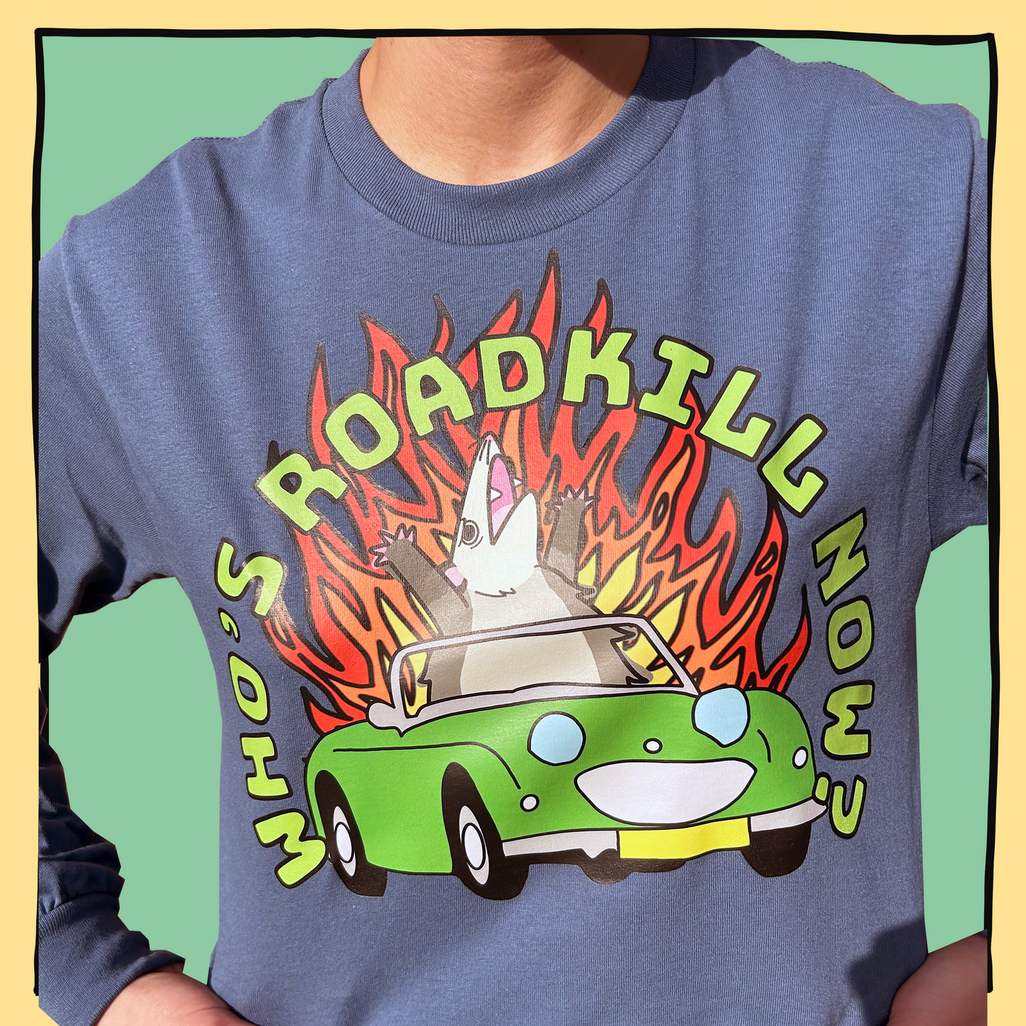 Who's Roadkill Now Possum Long Sleeve Tshirt